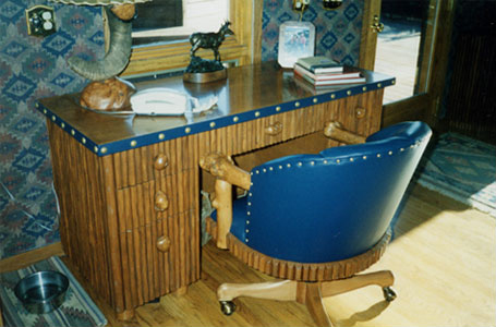 Rustic Wood Office Desk & Chair